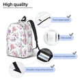 thumbnail image 4 of Yiaed Rose Flower B Print Backpack, Premium Laptop Backpack, Travel Backpack for Women, Lightweight Backpacks, Comfortable Back Pack-Medium, 4 of 5