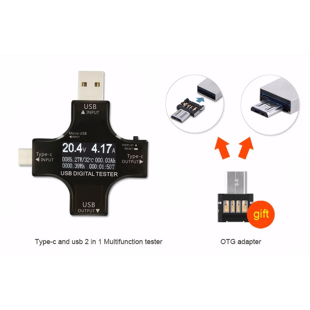 Brilluxa Bluetooth USB Voltmeter - Digital Tester For DC 3.6–32V, Power Detector With App, PD/QC Fast Charge Compatible