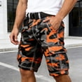thumbnail image 2 of CONZONE Mens Cargo Shorts Buttons Summer Shorts For Men Camouflage Lightweight Loose Fit Outdoor Shorts With Pockets, 2 of 5