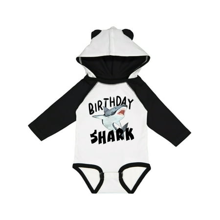 

Inktastic Birthday Shark Gift Baby Boy or Baby Girl Long Sleeve Bodysuit
