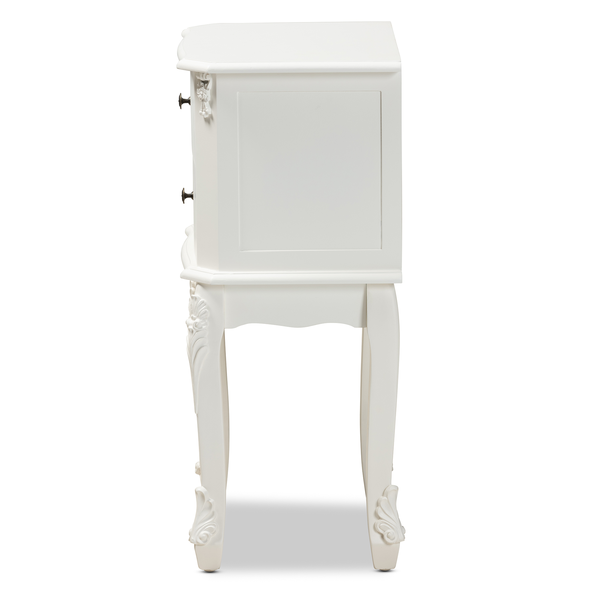 Baxton Studio Sophia Classic and Traditional French White Finished Wood 2-Drawer End Table - image 5 of 9