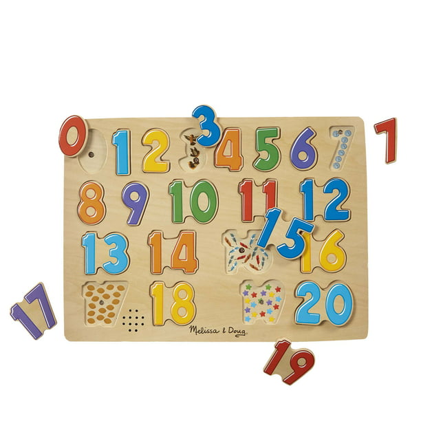 Melissa & Doug Numbers Sound Puzzle - Wooden Puzzle With Sound Effects