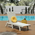 thumbnail image 5 of WestinTrends Malibu Outdoor Chaise Lounge Set of 2, All Weather Poly Lumber Patio Pool Lounge Chair with 5 Posistions Backrest, Sand, 5 of 9