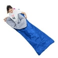 thumbnail image 4 of XL Envelope Sleeping Bag with Hood for Adults - Spacious, Warm & Cool Weather, Lightweight for Camping & Backpacking, 700g Sleeping Bags For Adults Mens Large Wide Sleeping Bag, 4 of 6