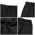 thumbnail image 4 of IDOPIP Mens Casual Linen Shorts Elastic Waist Drawstring Summer Beach Vacation Shorts with Pockets, 4 of 7