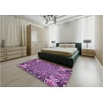 thumbnail image 5 of Ahgly Company Machine Washable Indoor Square Transitional Violet Purple Area Rugs, 6' Square, 5 of 7