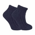thumbnail image 1 of Sock Snob - Ladies Chunky Ribbed Low Cut Wool Blend Ankle Boot Socks, 1 of 2