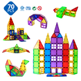thumbnail image 3 of Magblock Magnetic Tiles 70 Pieces Creative Construction Magnetic Building Blocks Set for Kids Preschool Magnet Stem Toys, 3 of 7
