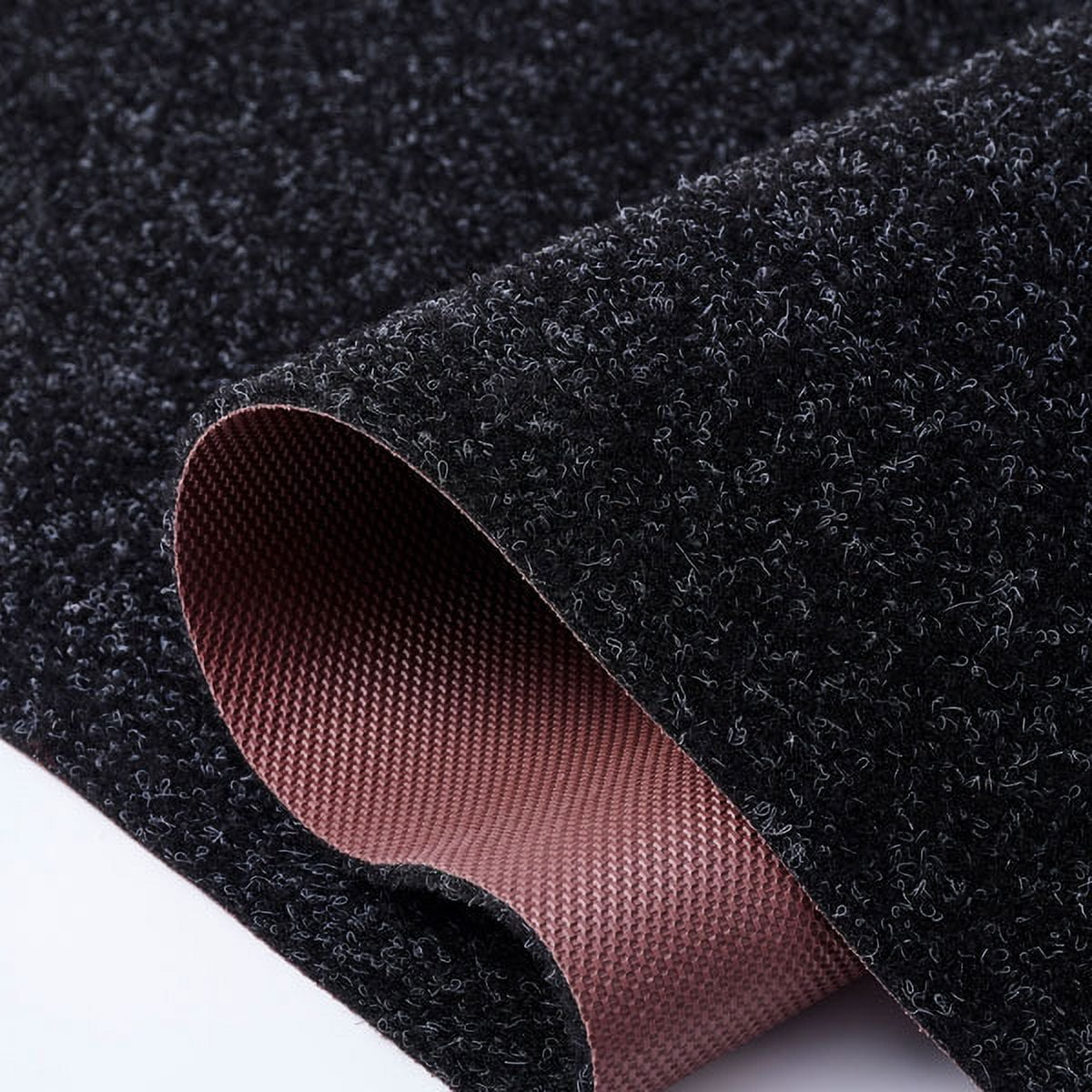 BESTVUE Area Runner Rug Outdoor Non Slips Carpet Runners Indoor Utility Rugs Mat for Kitchen Hallway Entryway Garage with Rubber Backing Black 2ft x 12ft