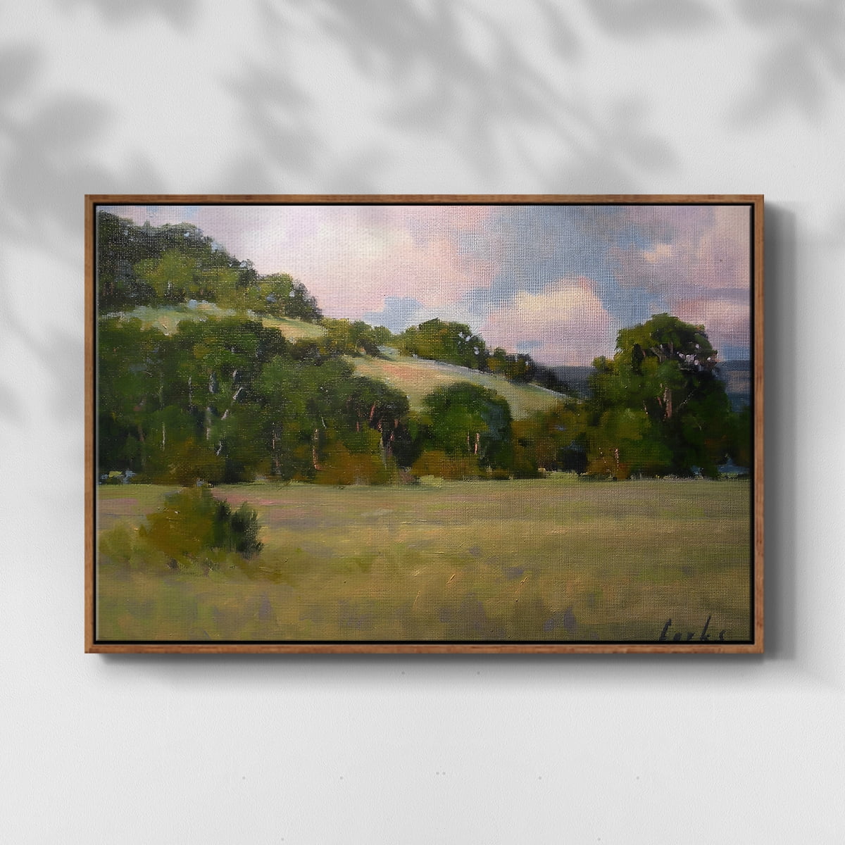 Vintage Landscape-CCXLVII By Wexford Home Framed in Walnut Wood Gallery Wrapped Canvas 17 in. x 25 in.