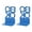 Blue, variant on 2Pcs Book Ends for Shelves Hollowed Letter Metal Bookends Heavy Duty Book End Decorative Book Stoppers for Shelves Desk