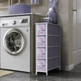 thumbnail image 2 of Sorbus Narrow 4-Drawer Dresser: Compact Storage for Children and Adults in Bedrooms, Bathrooms, and Laundry (Tie-dye, Purple), 2 of 8