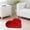 Red, variant on Dengmore Comfortable Carpet Wool Imitation Sheepskin Rugs Faux Non Slip Bedroom Carpet Mats