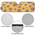 thumbnail image 6 of Uorisanigo Windshield Sunshade Pink Hibiscus Yellow Sun Visor for UV Rays & Heat Protection, Suitable for Rubicon Sahara TJ JK JKU 2 Door & 4 Door Auto Sun Heat Shield for Jeep Wrangler, 6 of 7