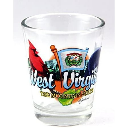 

West Virginia Mountain State Elements shot glass