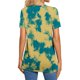 thumbnail image 5 of mfyjkho Tops De Gimnasio Para Mujer, Top/Camiseta De Manga Corta Con Cuello En V, Botones Y Rayas Degradadas Para Mujer Tops De Gimnasio Para Mujer Xl, 5 of 7