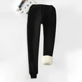 thumbnail image 4 of Womens Sweatpants Fleece Sherpa Lined Sweatpants with Pocket Thermal Leggings Winter Warm Sherpa Lined Joggers, 4 of 4