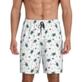 thumbnail image 3 of Lsque Hand Drawn Turtle Mens Sleep Pajama Shorts,Short Pajama Pants, Cotton Ultra-Soft Knit-Medium, 3 of 9