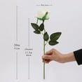thumbnail image 3 of 12 Pcs Artificial Silk Rose Flower, Faux Fake Long Stems Rose Bouquet for Wedding Arrangement Decoration, Bridal Bouquet, Party, Office, Home Décor(White), 3 of 7