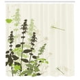 thumbnail image 3 of Ambesonne Dragonfly Shower Curtain, Wildflowers Grassland, 69"Wx84"L, Pale Green Cream, 3 of 3