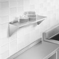 thumbnail image 6 of KUTLER 12" x 48" Stainless Steel Shelf, NSF Commercial Wall Mount Shelving w/ Backsplash, Floating Metal Mounted Shelves for Restaurant, Kitchen, Home, 6 of 7
