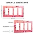 thumbnail image 3 of Pink Diamonds Fallen Switch Cover Decorative Wall Plate / 4-Gang 4-Decor / Standard Size 4.5x8 in, 3 of 5