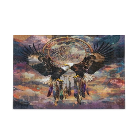 WOBOGO White Eagles Soaring Puzzle Challenge 500 Piece Jigsaw Suitable for Game Night Finished Size 20.5 x 14.9in