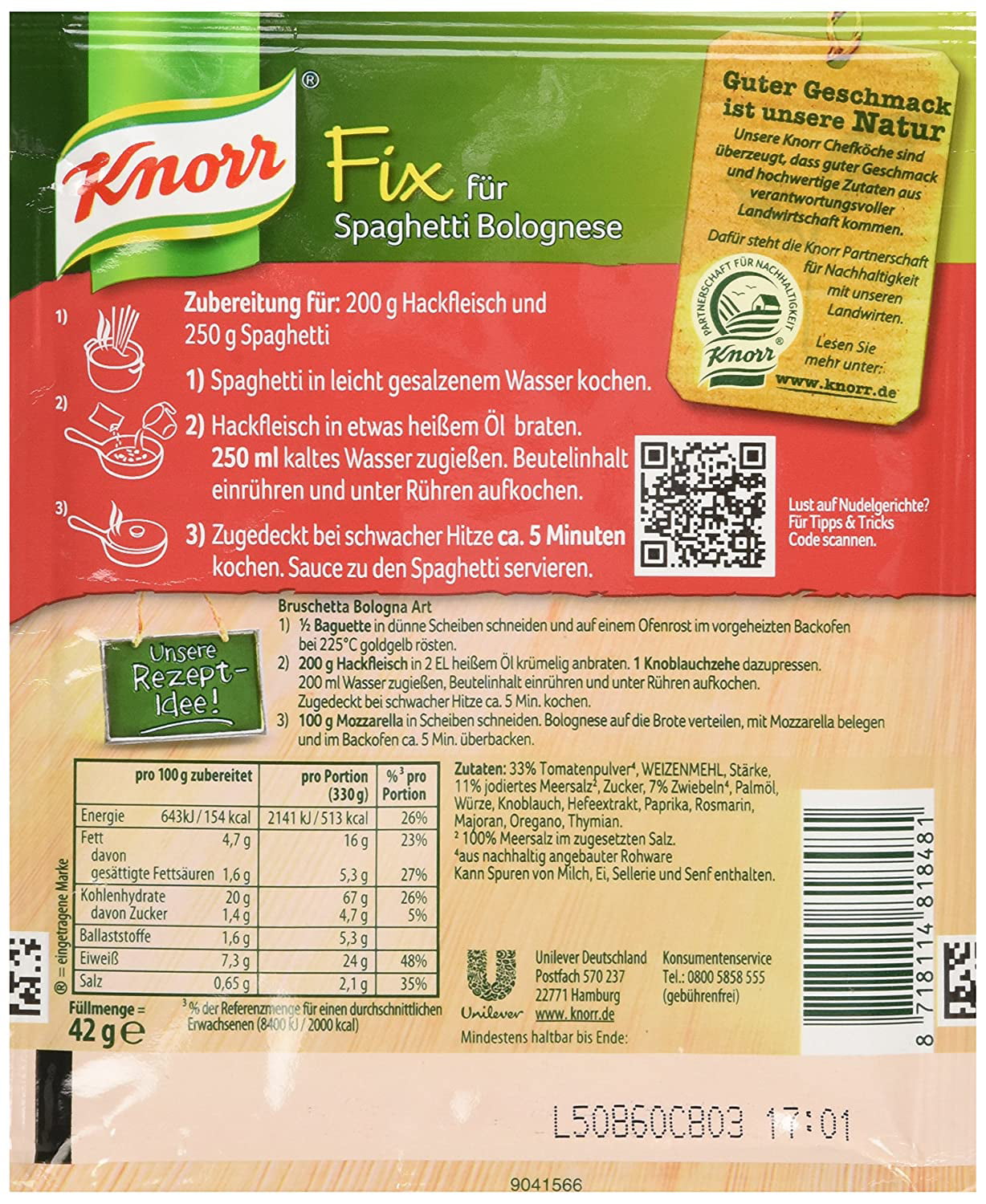 Slovenien Gud Begrænsninger Knorr Fix Spaghetti Bolognese (Spaghetti Bolognese) (Pack Of 4) -  Walmart.com
