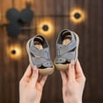 thumbnail image 2 of (0-4.5Years) Boys Girls Closed Toe Sandals Soft Sole Anti-Collision Summer Non-Slip Beach First Walker Shoes for Toddler Kids Gray 6 Toddler(22), 2 of 8