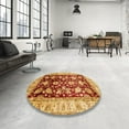 thumbnail image 4 of Ahgly Company Machine Washable Indoor Square Abstract Lava Red Area Rugs, 8' Square, 4 of 7