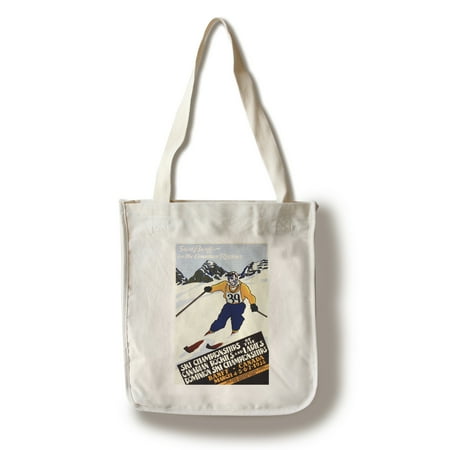 Banff, Canada - Ski Championships - Vintage Travel Poster (100% Cotton Tote Bag -