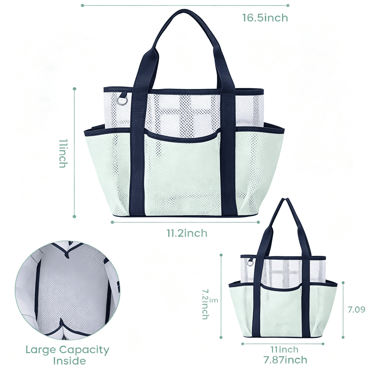 Summer Pool Beach Handbag Quick Drying Mesh Storage Bag