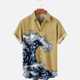 thumbnail image 3 of 2022 Summer Short Sleeve Shirts Original Risk Free Summer Print Shirts Ethnic Trend Men's Tops 015, 3 of 5