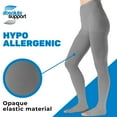 thumbnail image 6 of Womens Opaque Compression Tights 20-30 mmHg by Absolute Support - Gray, XL, 6 of 9