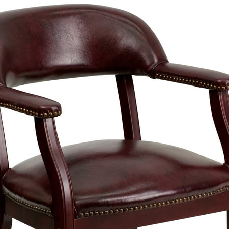 Flash Furniture - Diamond  Traditional Vinyl Side Chair - Upholstered - Oxblood Vinyl