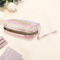 thumbnail image 3 of Unique Bargains 1 Pc Women Portable Sequin Embroidery LOVE Makeup Bag for Vacation PU Rose Red, Beige, Purple, 3 of 3