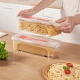 thumbnail image 3 of Zhuge Olla para pasta para microondas con colador, vaporera para pasta resistente al calor con tapa, caja para cocinar espaguetis y fideos, accesorios de cocina, 3 of 5