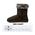 thumbnail image 7 of Pennysue Women Fashion Winter Boots Coffee Mid-Calf Faux-Fur Lining Snow Boots 6M, 7 of 7
