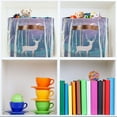 thumbnail image 6 of Yayeee Canvas Storage Basket with Handles for Shelves Fabric Bins Closet Organizer, Purple Night Deer, 6 of 8