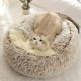 thumbnail image 6 of Plush Round Hooded Pet Bed, Warm Dog Bed For Small Dogs, Fluffy Soft Cat Bed, Donut Pet Cushion, 6 of 10