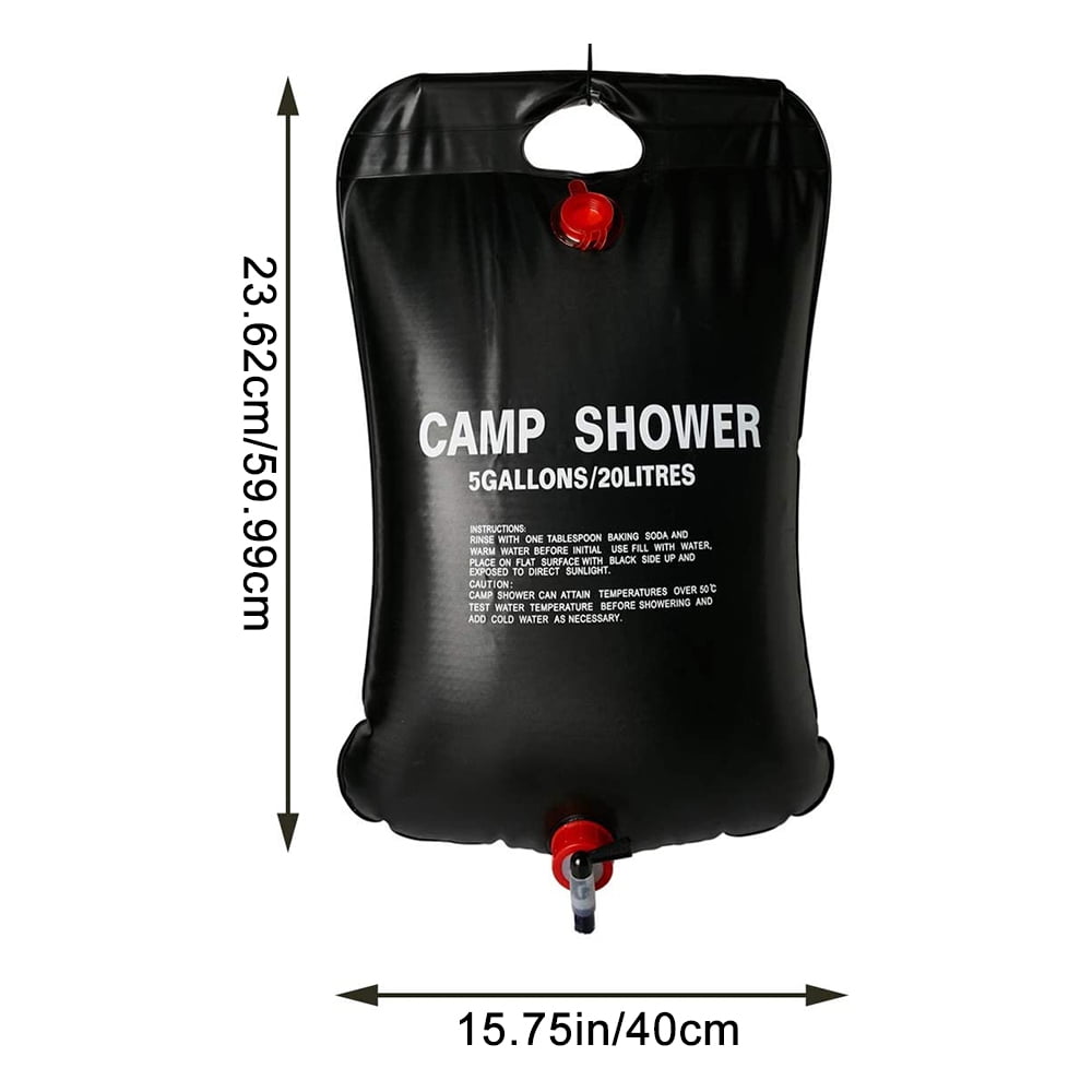 Solar Shower Bag, Solar Heating Premium Camping Shower Bag Hot Water with  Temperature 45°C Removable Hose on/Off Switchable Shower Head Hiking  Climbing Summer Shower - Walmart.com