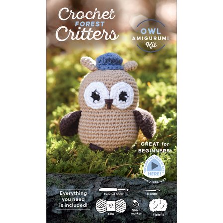 Forest Animals Crochet Amigurumi Kits Crochet Forest Critters Amigurumi Kit Owl: Everything You Need Is Included: 100%-Cotton Yarn, Crochet Hook, Stitch Marke, (Hardcover)
