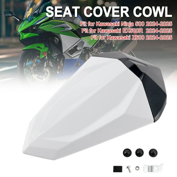 Tail Rear Seat Fairing Cowl for Kawasaki Ninja 500 EX500R Z500 24-25 White