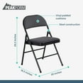 thumbnail image 3 of Peakform Folding Vinyl Padded Chair with Comfortable Seat Cushion, 4 Pack, Black, 3 of 10