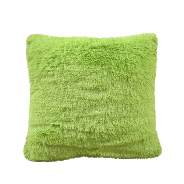 zanvin Short Plush Pillow Cover Sofa Cushion Solid Color Home Pillow Cover Bedside Backrest Summer Gifts