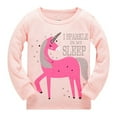 thumbnail image 3 of WIBACKER 3-8T Toddler and Little Girls Pajamas Set Long Sleeve PJs 100% Cotton Snug Fit Pajamas 2-Piece Set - Pink Unicorn, 3 of 5