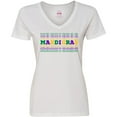 thumbnail image 3 of Inktastic Mardi Gras Mirror Words Women's V-Neck T-Shirt, 3 of 5