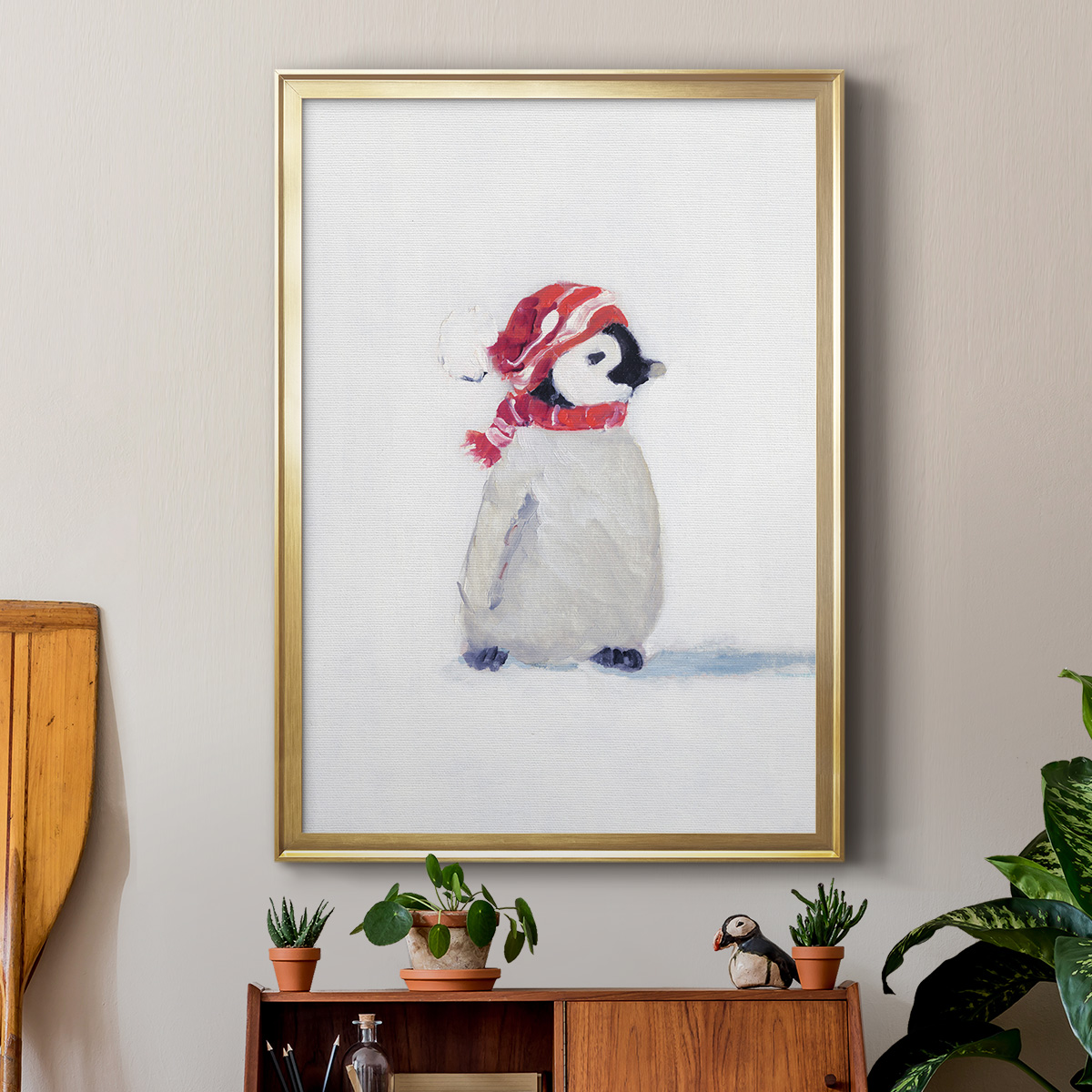 Penguin Play I Premium Classic Framed Print - Ready to Hang