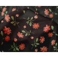 thumbnail image 4 of oneOone Silk Tabby Black Fabric Flower & Leaves Watercolor Sewing Material Print Fabric By The Yard 42 Inche Wide, 4 of 4