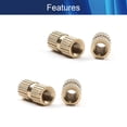 thumbnail image 3 of HUGFEGWE M4x12mm Female Thread Knurled Nuts,100PCS Hx6mm OD Brass Threaded Insert Embedment Nuts Hydraulic Welded Joint Injection Molding Assortment Kit for 3D Printing Injection Molding CJB91-24979, 3 of 7
